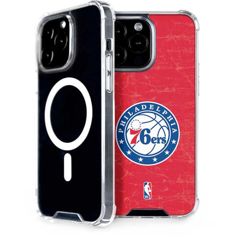 NBA Philadelphia 76ers Distressed iPhone 14 Pro Max MagSafe Case