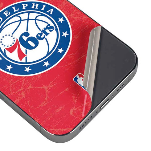 NBA Philadelphia 76ers Distressed iPhone 14 Pro Skin