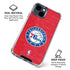 NBA Philadelphia 76ers Distressed iPhone 15 Clear Case
