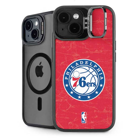 NBA Philadelphia 76ers Distressed iPhone 15 Kickstand Case