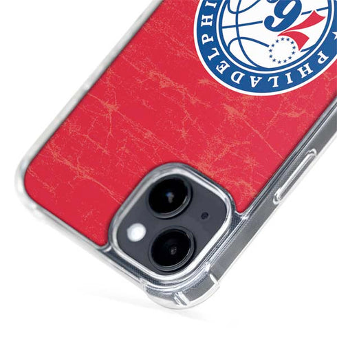 NBA Philadelphia 76ers Distressed iPhone 15 MagSafe Case