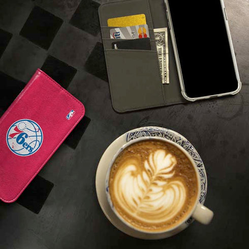 NBA Philadelphia 76ers Distressed iPhone 15 Plus Folio Case