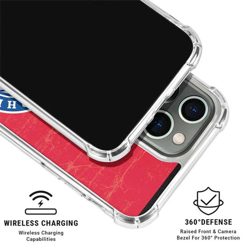 NBA Philadelphia 76ers Distressed iPhone 15 Pro Clear Case