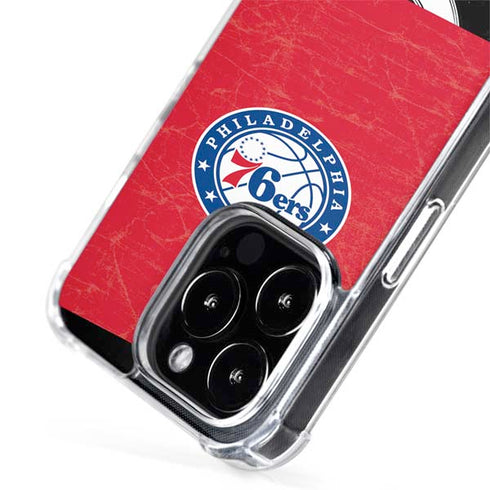 NBA Philadelphia 76ers Distressed iPhone 15 Pro Max MagSafe Case