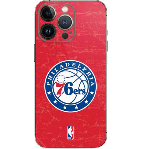 NBA Philadelphia 76ers Distressed iPhone 15 Pro Skin