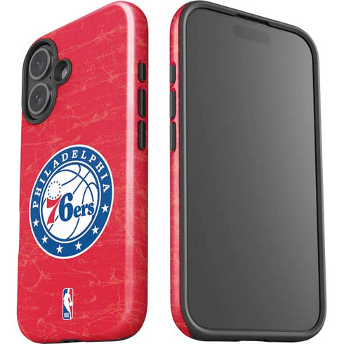 NBA Philadelphia 76ers Distressed iPhone 16 Impact Case