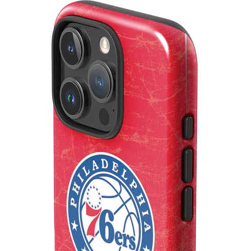 NBA Philadelphia 76ers Distressed iPhone 16 Pro Impact Case