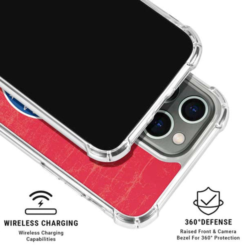 NBA Philadelphia 76ers Distressed iPhone 16 Pro Max Clear Case
