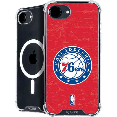 NBA Philadelphia 76ers Distressed iPhone 16e MagSafe Case