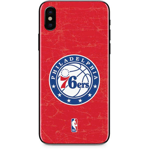 NBA Philadelphia 76ers Distressed iPhone XS Max Skin