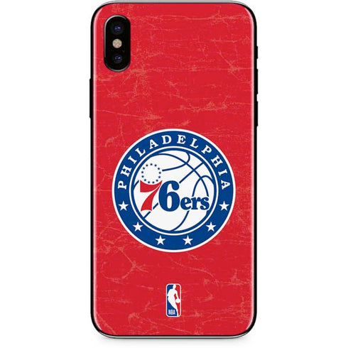 NBA Philadelphia 76ers Distressed iPhone XS Skin
