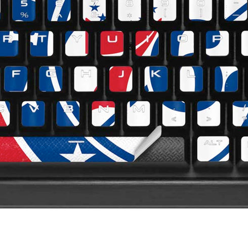 NBA Philadelphia 76ers Distressed K95 RGB PLATINUM Mechanical Gaming Keyboard Skin