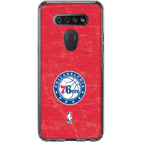 NBA Philadelphia 76ers Distressed LG K51/Q51 Clear Case