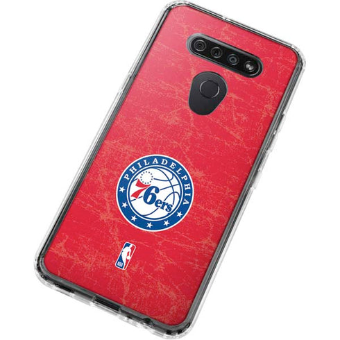 NBA Philadelphia 76ers Distressed LG K51/Q51 Clear Case