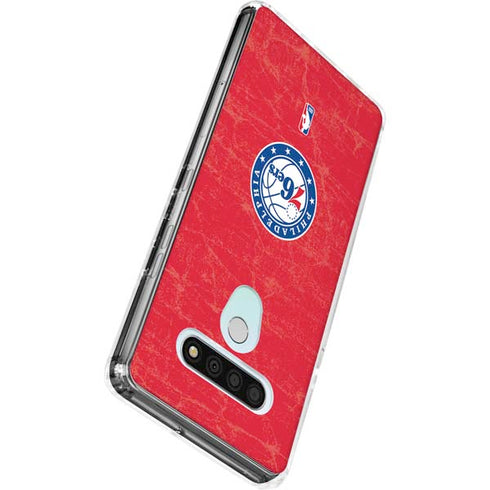 NBA Philadelphia 76ers Distressed LG Stylo 6 Clear Case