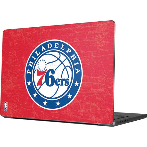NBA Philadelphia 76ers Distressed MacBook Pro 14in (2021-24) Skin