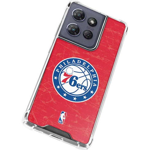 NBA Philadelphia 76ers Distressed Moto G Power 5G (2025) Clear Case