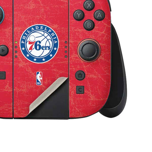 NBA Philadelphia 76ers Distressed Nintendo Switch 2 (2025) Joy-Con Controller Skin