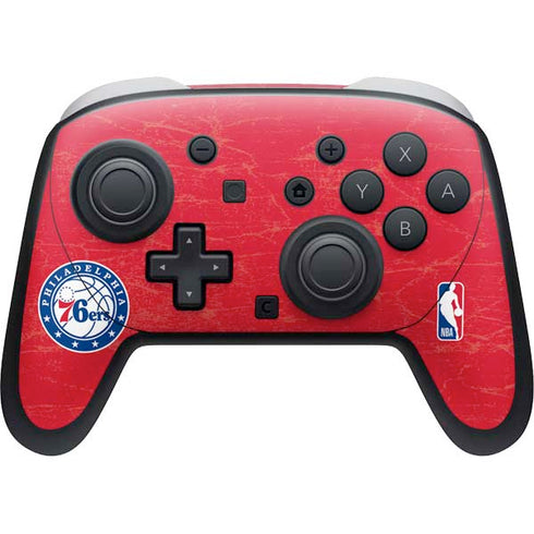 NBA Philadelphia 76ers Distressed Nintendo Switch 2 (2025) Pro Controller Skin