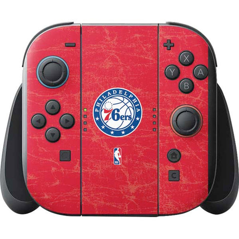 NBA Philadelphia 76ers Distressed Nintendo Switch 2 (2025) with Joy-Con Skin