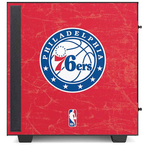 NBA Philadelphia 76ers Distressed NZXT H510 Compact ATX Mid-Tower Case Skin