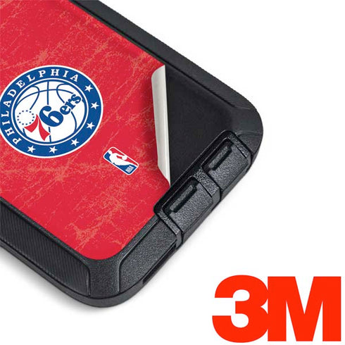 NBA Philadelphia 76ers Distressed Otterbox Defender Galaxy Skin