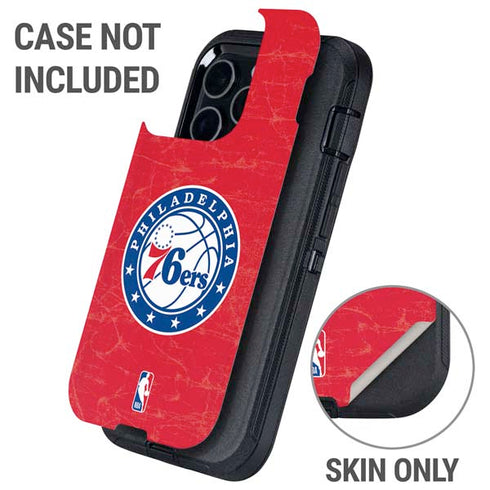 NBA Philadelphia 76ers Distressed Otterbox Defender iPhone Skin
