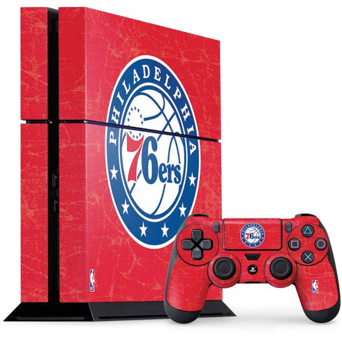 NBA Philadelphia 76ers Distressed PlayStation PS4 Skins