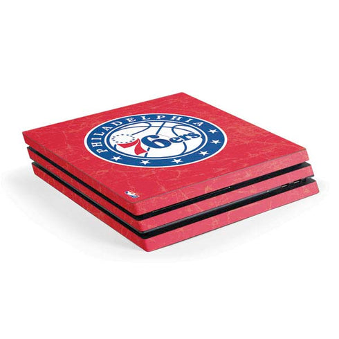 NBA Philadelphia 76ers Distressed PS4 Pro Console Skin