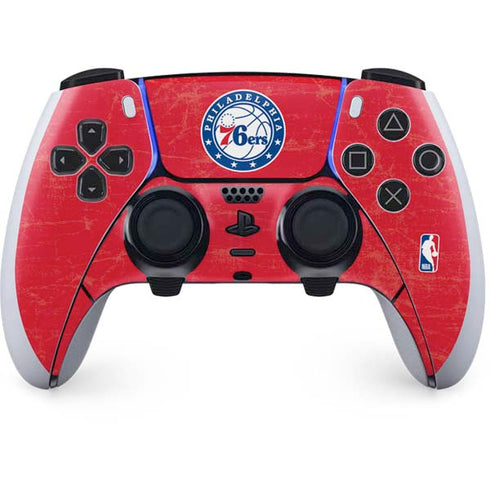 NBA Philadelphia 76ers Distressed PS5 DualSense Edge Pro Controller Skin