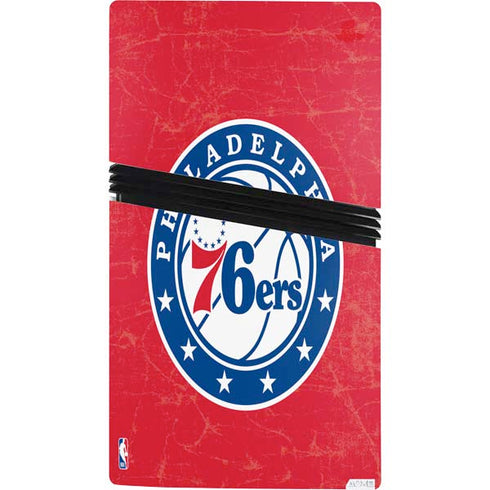 NBA Philadelphia 76ers Distressed PS5 Pro Bundle Skin