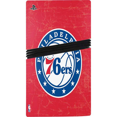 NBA Philadelphia 76ers Distressed PS5 Pro Console Skin