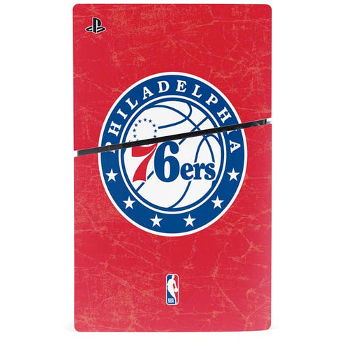 NBA Philadelphia 76ers Distressed PS5 Slim Digital Edition Bundle Skin