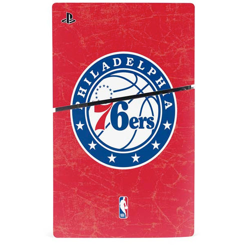 NBA Philadelphia 76ers Distressed PS5 Slim Digital Edition Console Skin
