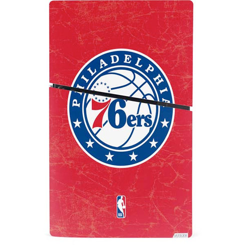 NBA Philadelphia 76ers Distressed PS5 Slim Digital Edition Console Skin
