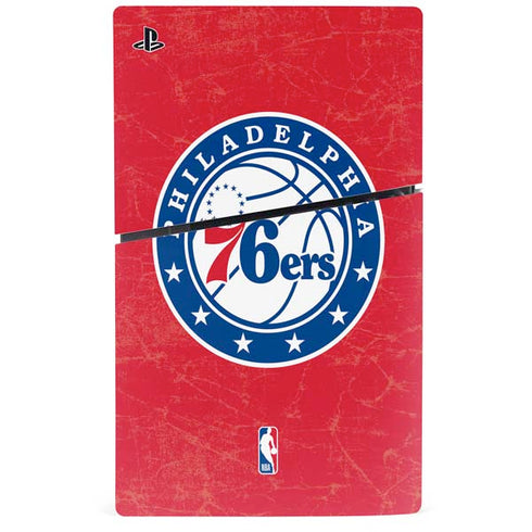 NBA Philadelphia 76ers Distressed PS5 Slim Disk Bundle Skin