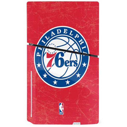 NBA Philadelphia 76ers Distressed PS5 Slim Disk Console Skin