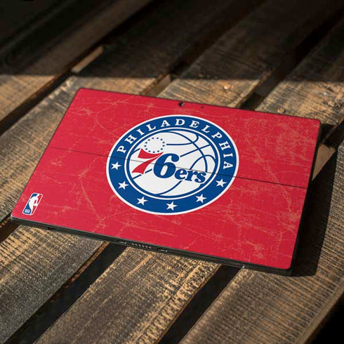 NBA Philadelphia 76ers Distressed Surface Pro 7 Skin