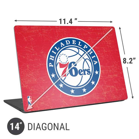 NBA Philadelphia 76ers Distressed Universal Laptop 14in (11.4 x 8.2in) Skin