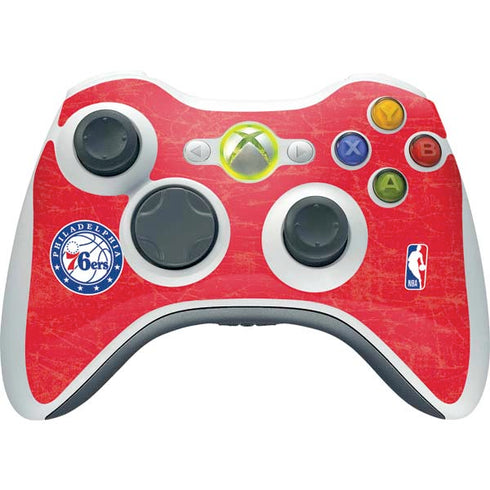 NBA Philadelphia 76ers Distressed Xbox 360 Wireless Controller Skin