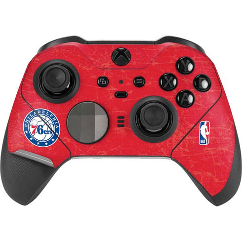 NBA Philadelphia 76ers Distressed Xbox Elite Wireless Controller Series 2 Skin