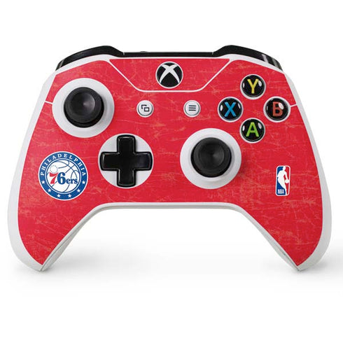 NBA Philadelphia 76ers Distressed Xbox One S Controller Skin