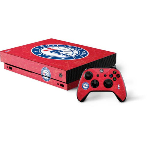 NBA Philadelphia 76ers Distressed Xbox One X Bundle Skin