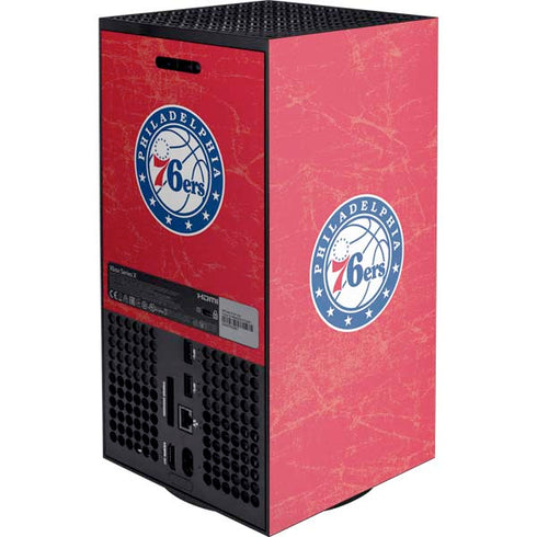NBA Philadelphia 76ers Distressed Xbox Series X Console Skin