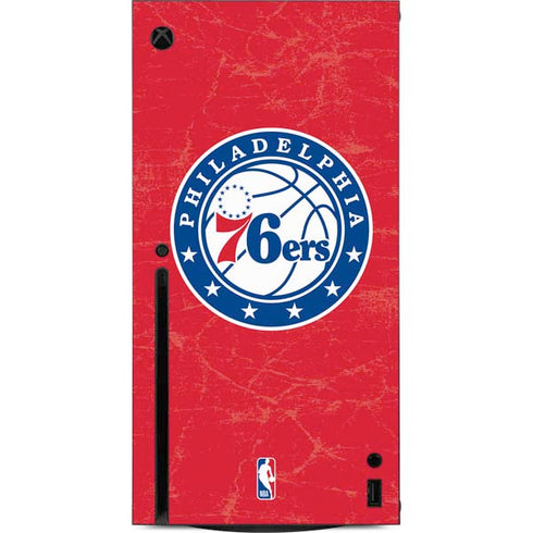 NBA Philadelphia 76ers Distressed Xbox Series X Console Skin