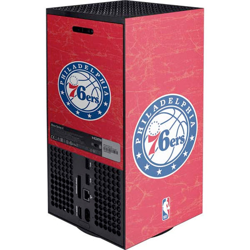 NBA Philadelphia 76ers Distressed XBox Series X Digital Edition Console Skin