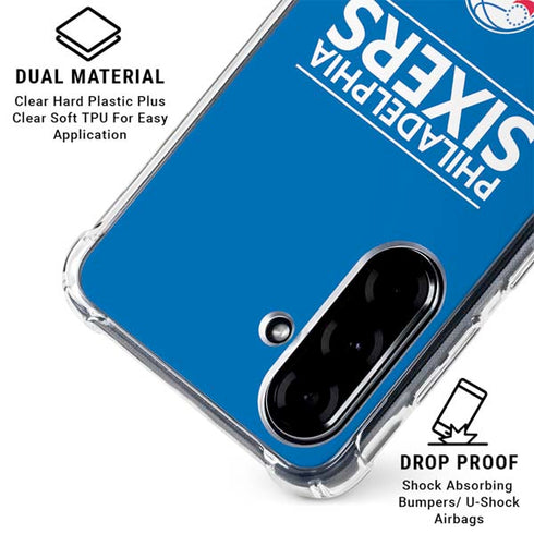 NBA Philadelphia 76ers Standard - Blue Galaxy A36 5G Clear Case