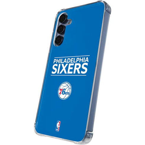 NBA Philadelphia 76ers Standard - Blue Galaxy A55 5G Clear Case