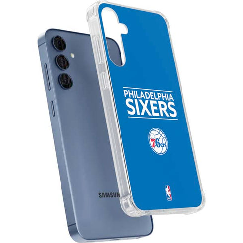 NBA Philadelphia 76ers Standard - Blue Galaxy A55 5G Clear Case