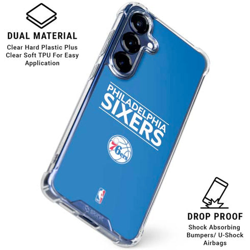 NBA Philadelphia 76ers Standard - Blue Galaxy S25 Clear Case